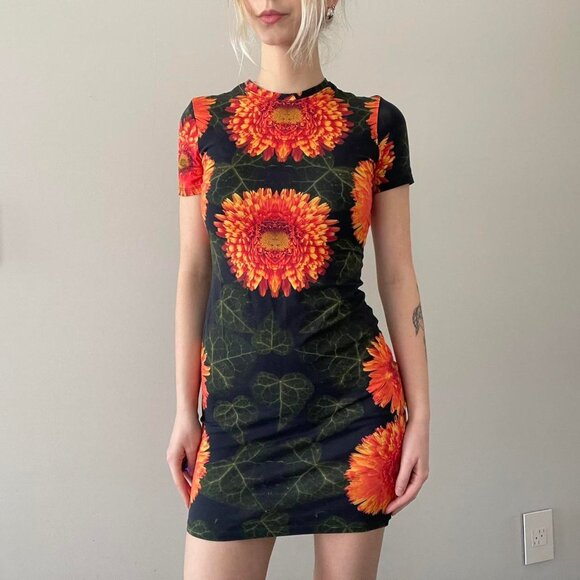 Desigual flower printed mini dress - Picture 1 of 5